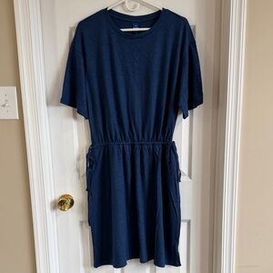 NWT Old Navy Navy Drawstring-Waist Mini Dress - Tall